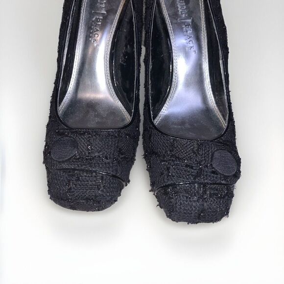 White House Black Market Edison Sparkle Button Square Toe Stiletto Heels 8.5M - Picture 12 of 14